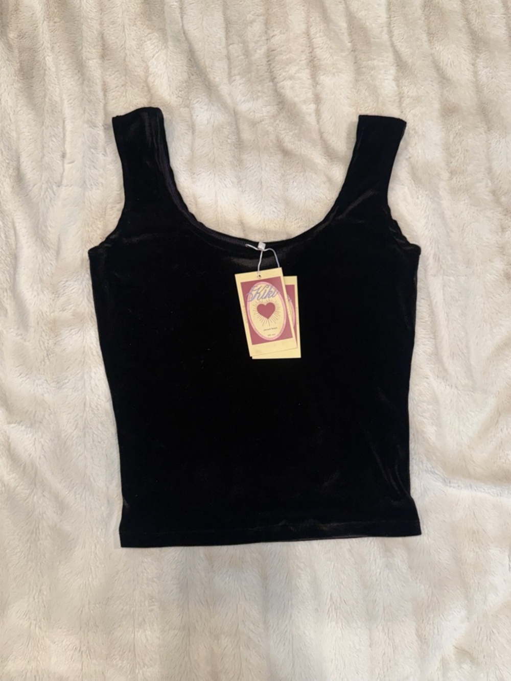 Black Velvet Tank Top